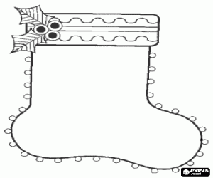 Pintar Mitjó de Nadal amb fulles de grèvol