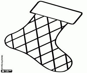 Pintar Mitjó de rombes per Nadal