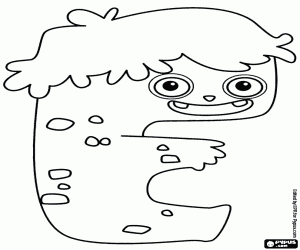 Pintar Monstre de la lletra E