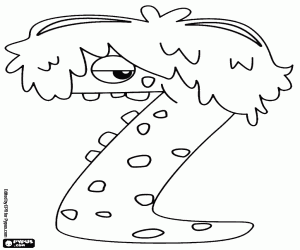 Pintar El monstre de la lletra Z