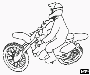 Pintar Moto de motocròs amb pilot