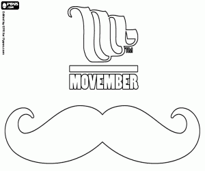 Pintar Movember, logotip i un bigoti