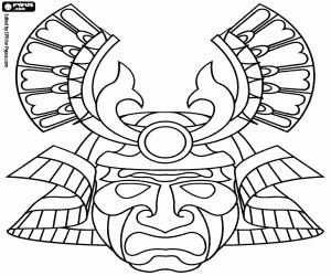 Pintar Una màscara clàssica de samurai