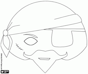 Pintar Màscara de pirata amb mocador al cap
