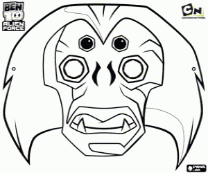 Pintar Màscara SpiderMonkey, Ben10 Alien Force