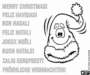 Pintar Nadala amb barret de Santa Claus