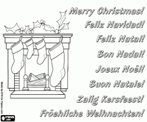 Pintar Nadala amb una llar de foc