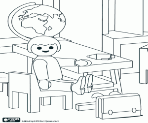 Pintar Un nen a l'escola de Playmobil