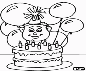 Pintar Un nen petit a la festa d'aniversari