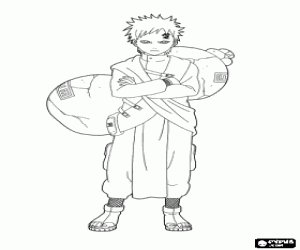 Pintar El ninja Gaara de Naruto