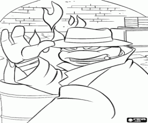 Pintar Un ninja tortuga amb una gavardina