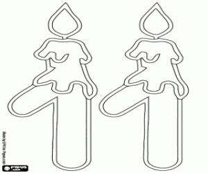 Pintar El nombre onze amb dues espelmes