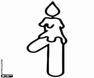 Pintar Número 1, un u amb l'espelma encesa