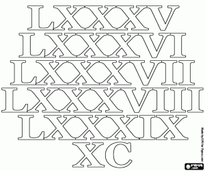 Pintar Números de 85 a 90 segons els romans