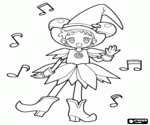 Pintar Ojamajo Doremi, una aprenent de bruixa