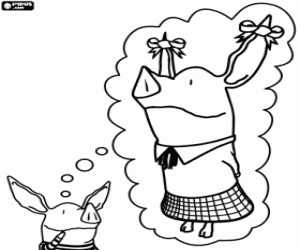 Pintar Olivia la porqueta i els llacets