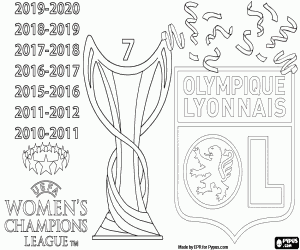 Pintar Olympique Lyon, campió de Lliga de Campions