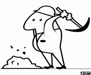 Pintar Operari treballant amb el pic