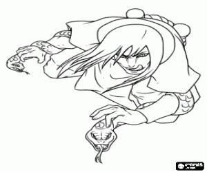 Pintar Orochimaru, un ninja de Naruto