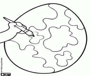 Pintar Ou de Pasqua pintat a mà