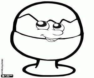 Pintar Un ou passat per aigua somrient