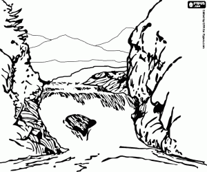 Pintar Paisatge d'un riu fins la cascada