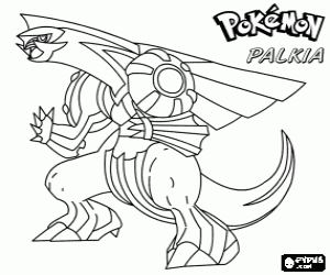 Pintar Palkia, un drac Pokémon