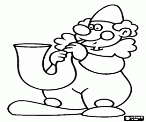 Pintar Pallasso tocant el saxòfon