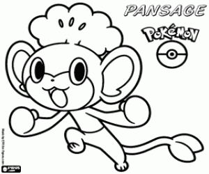 Pintar Pansage, un mico Pokémon