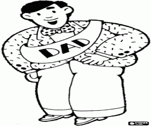 Pintar Pare amb la faixa de celebració