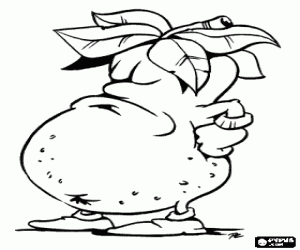 Pintar Una patata humanitzada