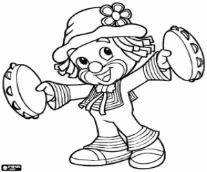 Pintar Patatí amb dos panderetes