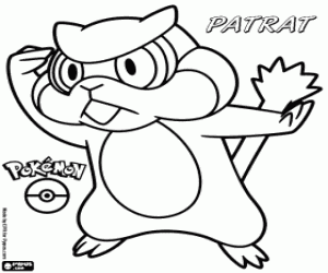 Pintar Patrat, un esquirol Pokémon