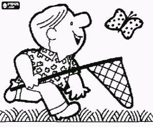 Pintar La persecució d'una papallona