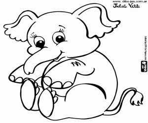 Pintar Un petit elefant feliç