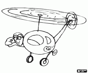 Pintar Petit helicòpter amb pilot