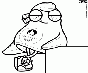 Pintar Phryge olímpic, mascota de París 2024