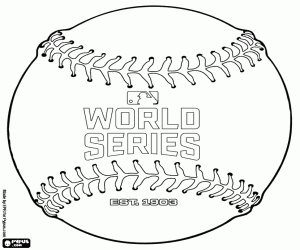 Pintar Pilota de beisbol de les World Series