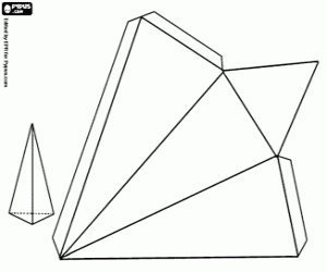 Pintar Una piràmide de base triangular