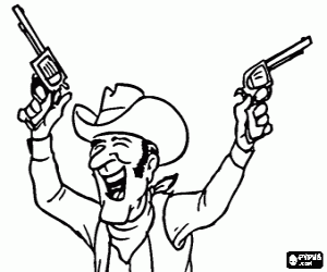 Pintar El pistoler preparat per disparar