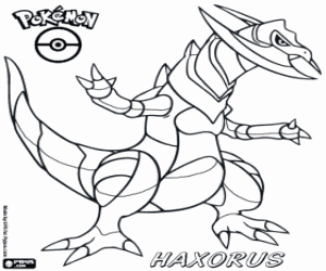 Pintar Un Pokémon drac, Haxorus