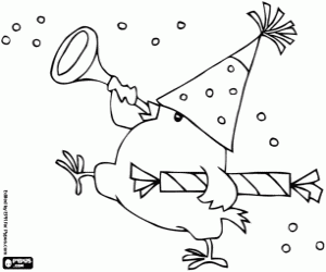 Pintar El pollet i l'any nou