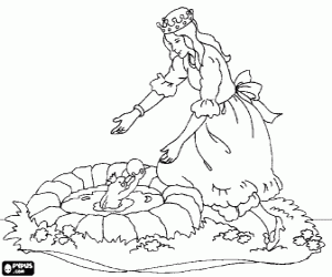 Pintar La princesa i el príncep granota