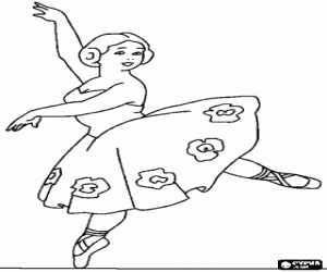 Pintar Una professional de dansa