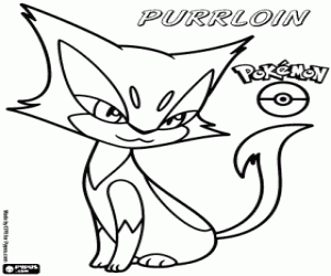 Pintar Purrloin, un Pokémon felí