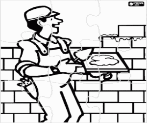 Pintar Puzle d'un paleta i una paret