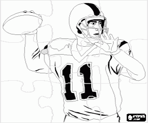 Pintar Puzle d'un quarterback de futbol americà