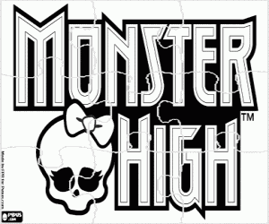 Pintar Puzle del logo Monster High