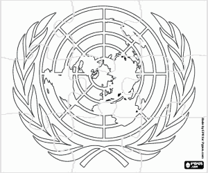 Pintar Puzle del logo de la ONU