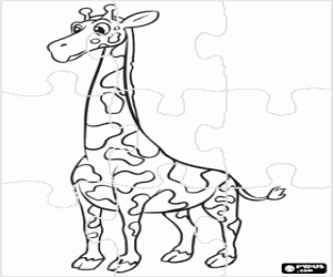 Pintar Puzle d'una girafa